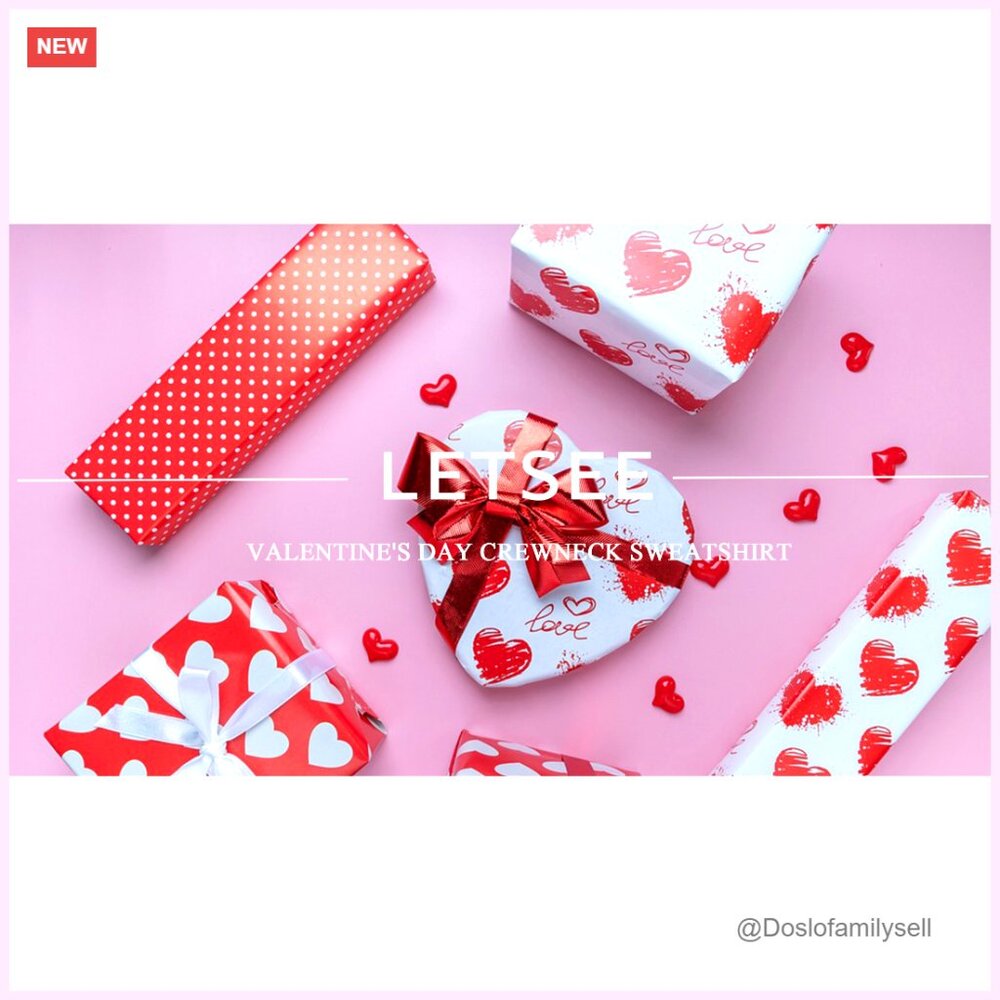 Oversized Chenille Patch Sweatshirt Valentine Let… - image 5